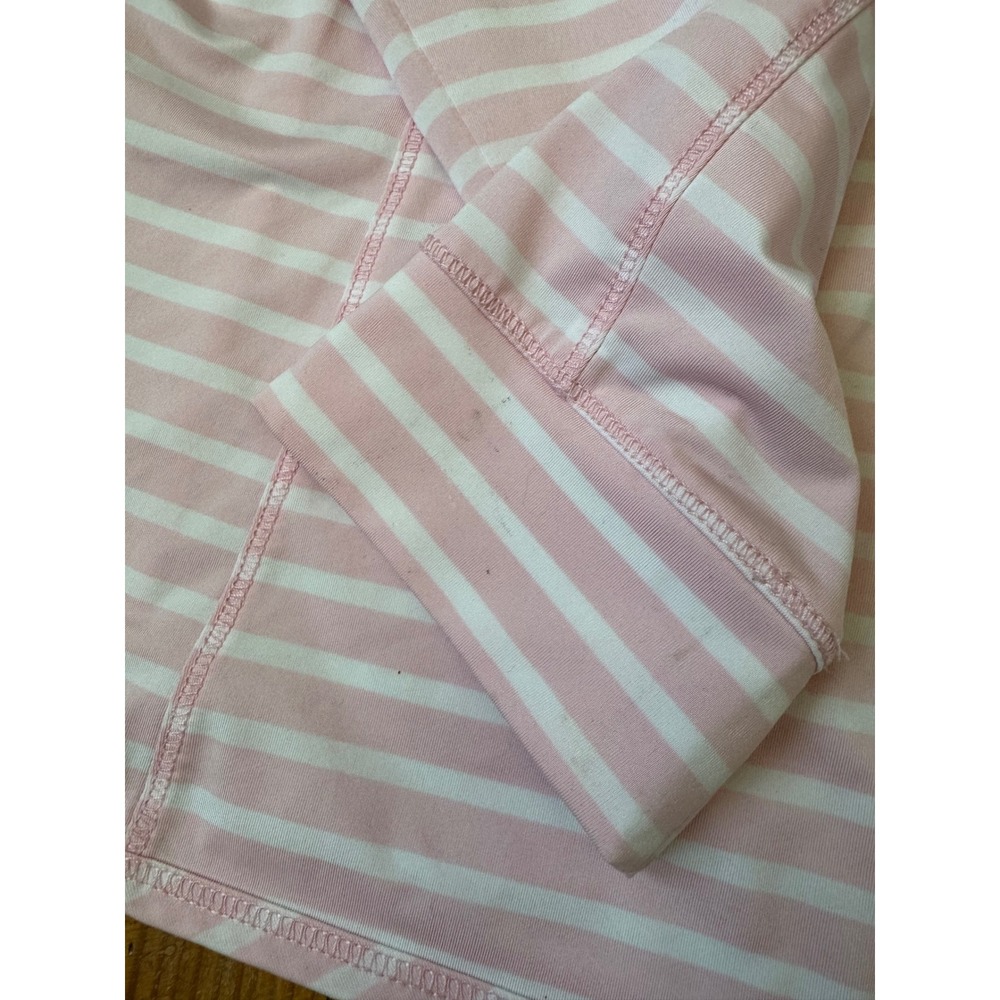 Vineyard Vines Womens Shep Shirt Pink White Striped Quarter Zip Pullover Large - Picture 10 of 12